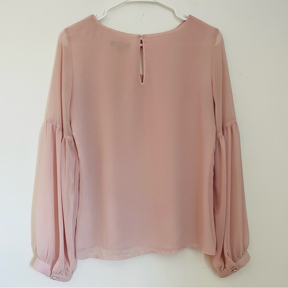 EXPRESS Romantic Long-sleeved Blouse - Picture 4 of 12